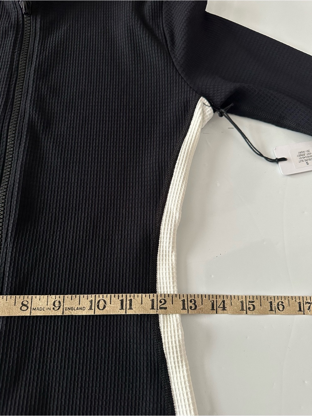 Year of Ours Thermal Ski Onesie Black White Waffle Knit Base Layer Small NWT - Picture 12 of 15